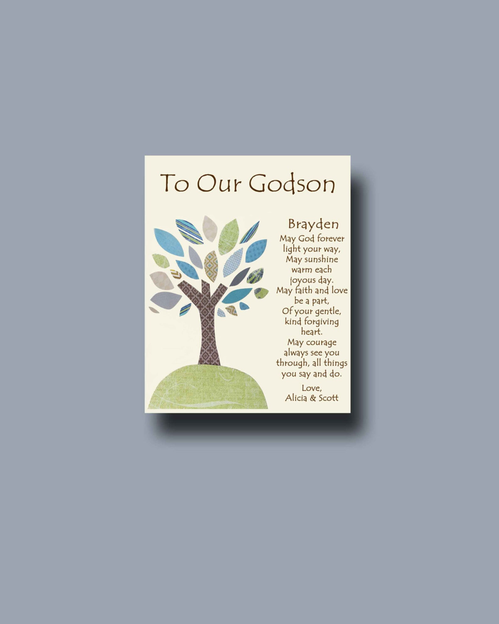 Godson Gift Gift for Our Godson Gift for Our Godson From | Etsy