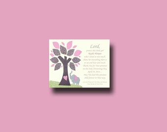 Baptism Gift Girl, Christening Gift, Personalized, Baptism Blessing, Godchild Gift, Flower Nursery, Christening gift from Godparents - TREE