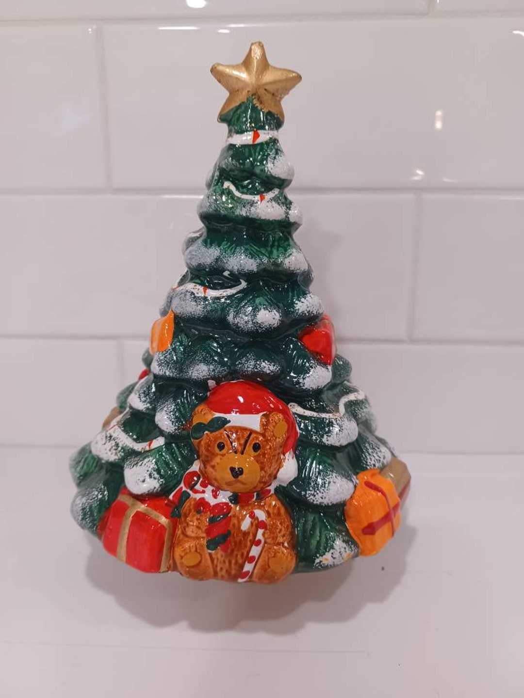 BRINNS Brand Christmas Tree Rotating Music Box Etsy