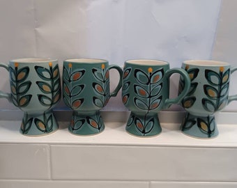 Vintage set of 4 Seymour Mann retro Coffee Cups