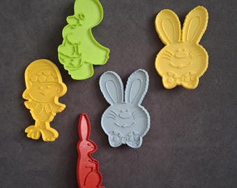 Set of Five Vintage Hallmark Easter Cookie Cutters