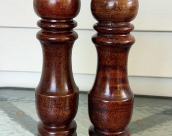 Mid Century Modern Vintage Styson Wood Salt and Pepper Shakers