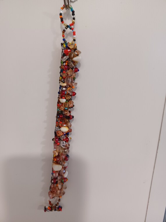 Multicolored vintage layered beaded bracelet - image 3