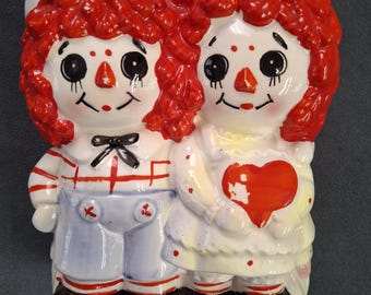 Vintage 1982 Raggedy Ann and Andy Ceramic Figurines - Etsy
