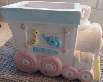 Vintage Ceramic Pastel Circus Planter