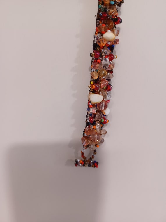 Multicolored vintage layered beaded bracelet - image 7