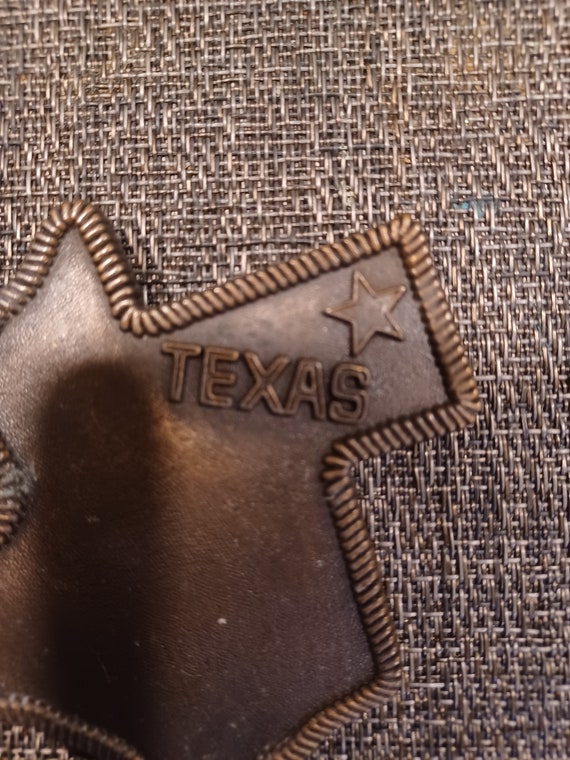 Vintage Texas Belt Buckle brass - image 4