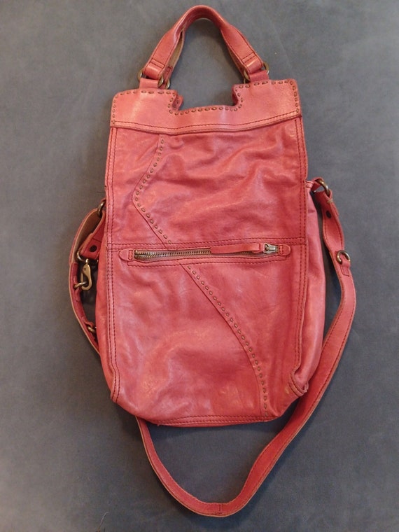 Lucky Brand Leather Crossbody Abbey Road Red