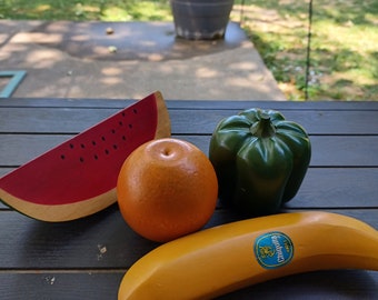 Decor wooden fruit