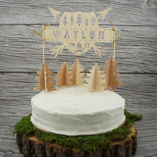 Personalized Wilderness Cake Topper