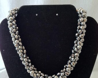 0112 Silver rondelle necklace