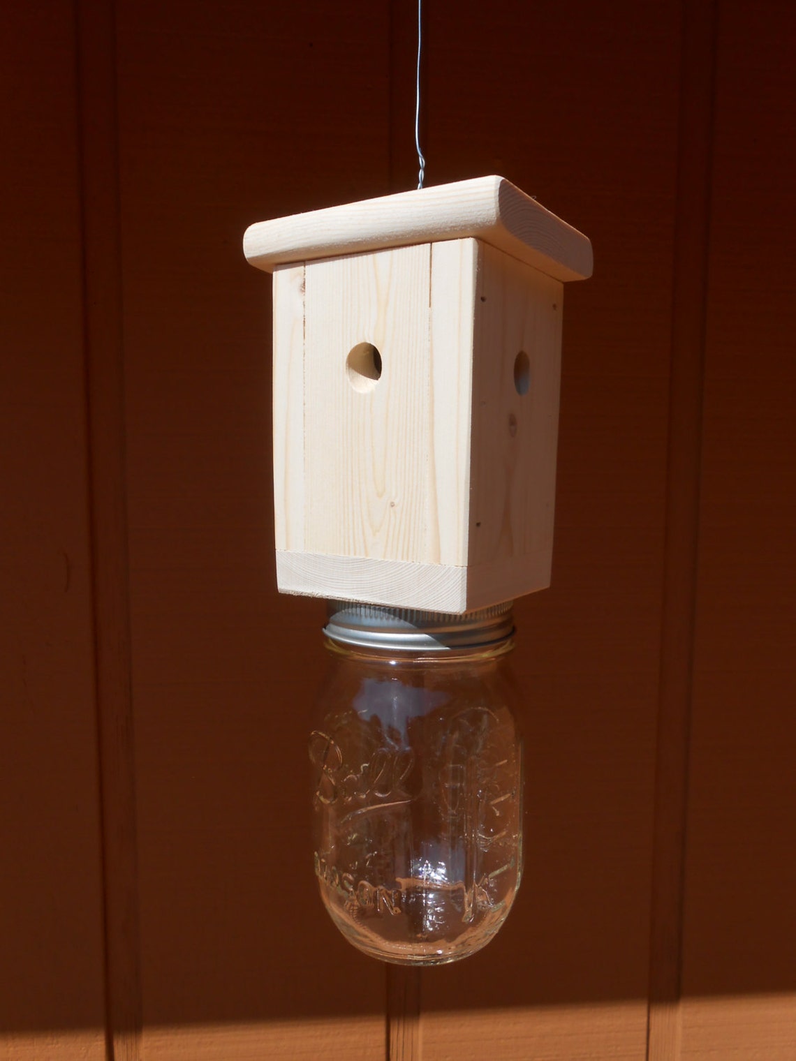 1 Carpenter Bee trap Wood Boring Bee Trap Including Mason Jar Etsy