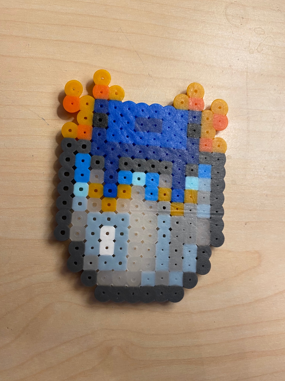 Minecraft Axolotl in a Bucket Perler Bead Keychain or Etsy