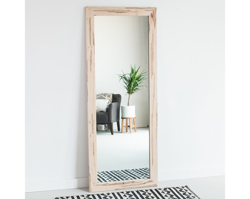 30x60 Ambrosia Wormy Maple Full Length Mirror Floor Wardrobe Leaning Vanity Modern Rustic Farmhouse