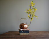 Vintage Antique Rustic Copper Tea Kettle Home Decor