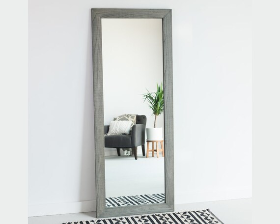 30x60 Gray Fumed Ash Full Length Mirror Floor 30x60 Gray Fumed Ash Full Length Mirror, Wall Mirror 30 X 60