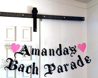 Custom Bach Parade Banner ∙ Goth Bridal Shower ∙ Bachelorette Party ∙ Bridal Shower ∙ Gothic Wedding ∙ Old English ∙ Gothic Shower