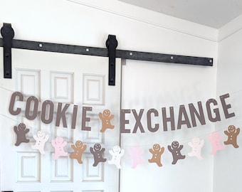 Christmas Banner ∙ Cookie Swap Party ∙ Cookie Exchange ∙ Merry Christmas Banner ∙ Gingerbread Men ∙ Christmas Decor ∙ Gingerbread Party