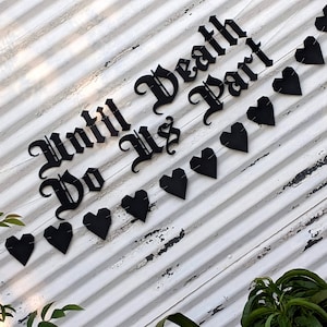 Until Death To Us Part Banner ∙ Gothic Letters ∙ Emo Banner Sign ∙ Old English Wedding ∙ Emo Goth Wedding Sign ∙ Eternal Love ∙ Wedding Vows
