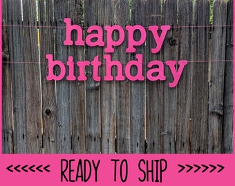 Happy Birthday Banner ∙ Birthday Party ∙ Quarantine Birthday Party ∙ Custom Color Banner ∙ Office Birthday ∙ Backyard Birthday Party