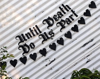 Until Death To Us Part Banner ∙ Gothic Letters ∙ Emo Banner Sign ∙ Old English Wedding ∙ Emo Goth Wedding Sign ∙ Eternal Love ∙ Wedding Vows