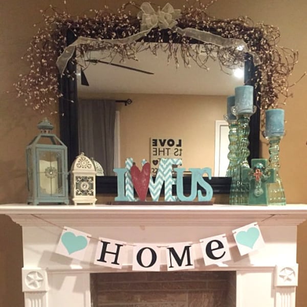 Home Sign / Garland / Banner / Photo Prop / Fireplace Decoration / Housewarming Gift / Fresh or New Start / First Home
