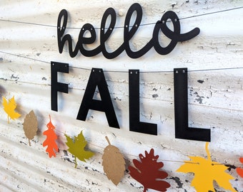 HELLO FALL Banner ∙ Fall Decorations Banner ∙ Thanksgiving Decorations ∙ Thanksgiving Decor ∙ Happy Fall ∙ Front Door Decor ∙ Home Decor