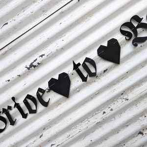 Bride to Be Banner Gothic Letters Emo Banner Sign Old English Bridal Shower Bride or Die theme Goth Wedding Banner Eternal Love image 9