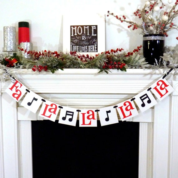 Christmas Banner Fa La La La La Sign Merry Christmas | Etsy