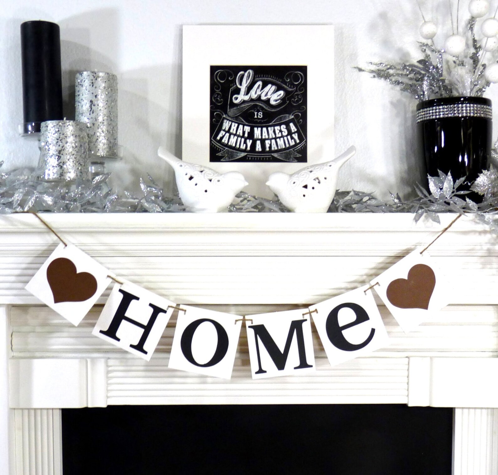 Home Sign / Garland / Banner / Photo Prop / Fireplace Decoration ...