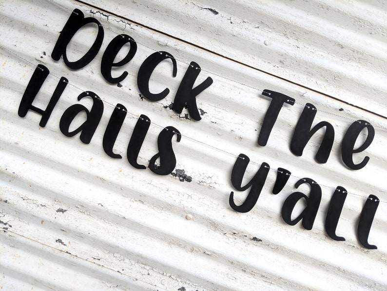 Christmas Banner \u2219 Deck the Halls Ya/'ll Banner \u2219 Merry Christmas Garland \u2219 Photo Prop \u2219 Holiday Decor \u2219 Christmas Lights \u2219 Family Photos