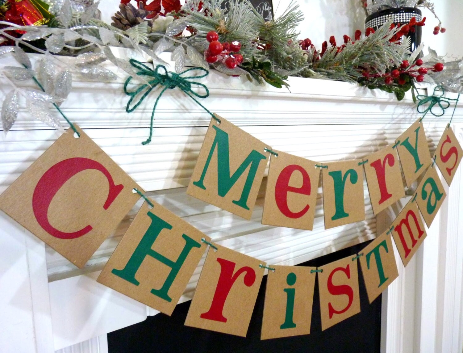 Christmas Banner Merry Christmas Sign Merry Christmas - Etsy