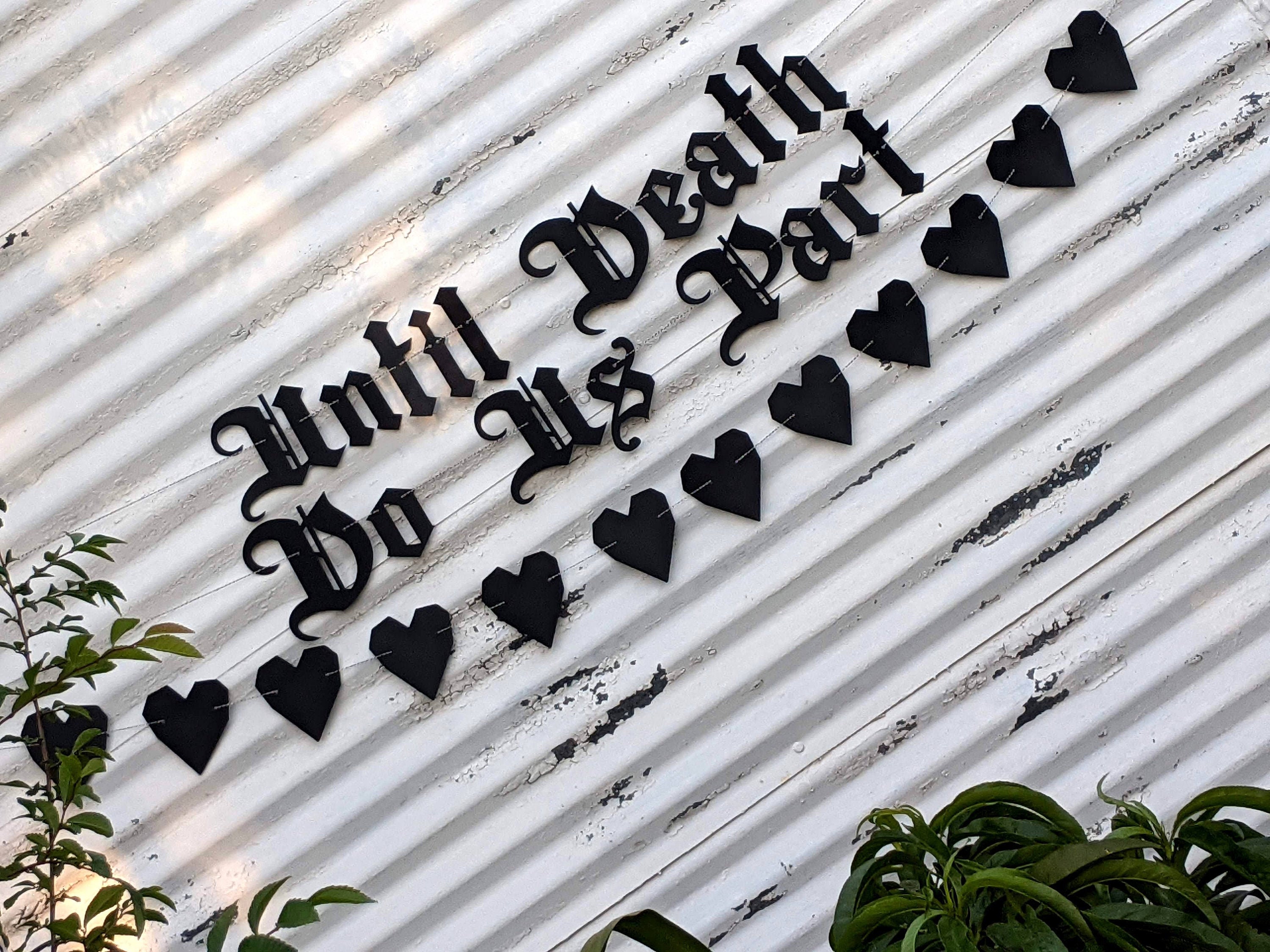 Until Death To Us Part Banner ∙ Gothic Letters ∙ Emo Banner Sign ∙ Ol…