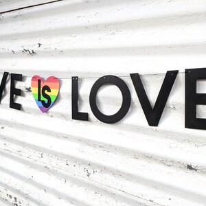 Rainbow Pride Love is Love Banner Party Decor Rainbow Party Decorations Pride Garland Love is Love Garland LGBTQ Pride Decor image 6