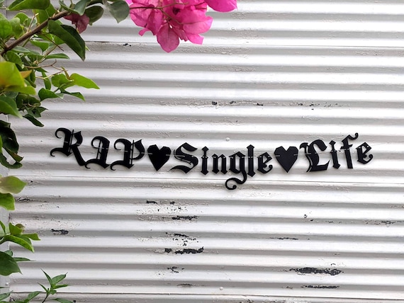 RIP Single Life Banner ∙ Bride to Be Banner ∙ Goth Bridal Shower ∙ Bachelorette Party ∙ Gothic Wedding ∙Old English ∙ Gothic Shower