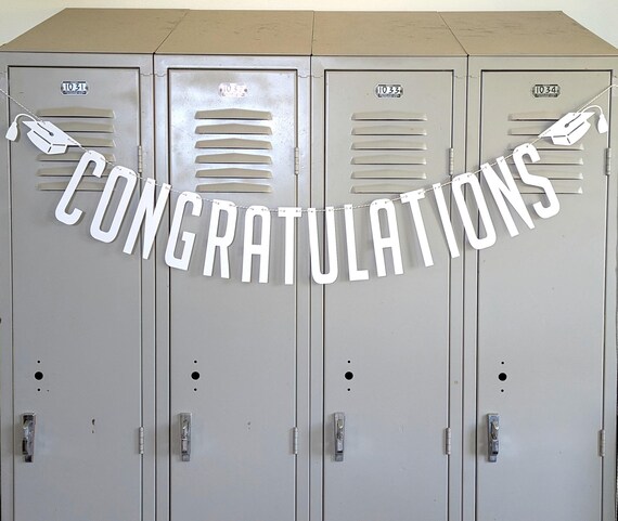 Congratulations Banner - Congrats Banner - Graduation Sign - Graduation Party - New Job - New Baby - New Home -CONGRATULATIONS