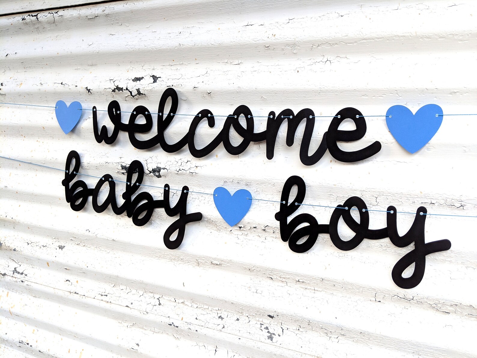 Baby Boy Banner Baby Shower Banner Nursery Room Etsy