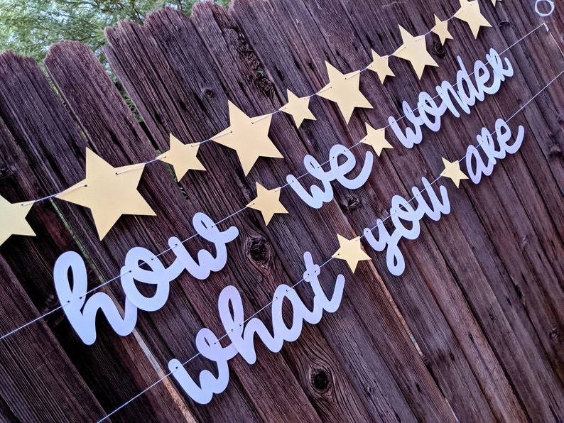 How We Wonder What You Are Banner Twinkle Twinkle Little - Etsy