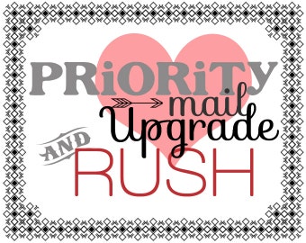 Priority Mail Upgrade and RUSH Fee