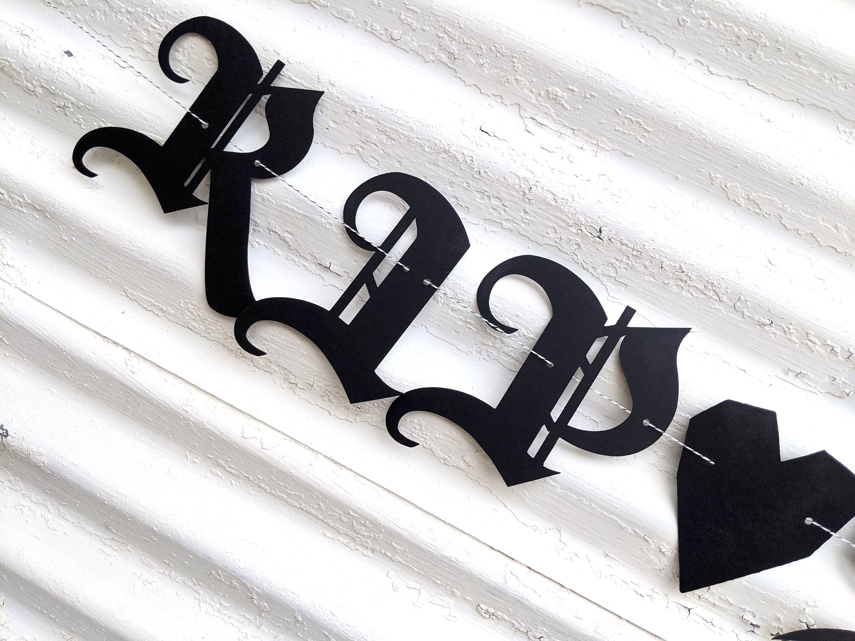 RIP Single Life Banner ∙ Bride to Be Banner ∙ Goth Bridal Shower ∙ ...