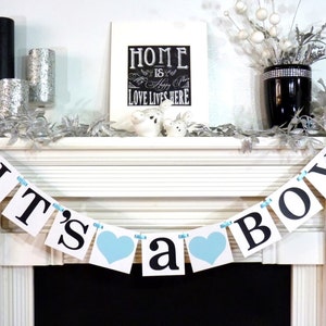 Its A Boy Rustic Banner / Baby Shower Decoration / Baby Announcements / Gender Reveal Banner / Onesie / New Baby / Baby Blue image 6