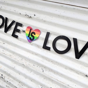 Rainbow Pride Love is Love Banner Party Decor Rainbow Party Decorations Pride Garland Love is Love Garland LGBTQ Pride Decor image 4