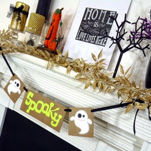 Fall Decorations Happy Halloween Banner Halloween Decoration Trick Or Treat Garland Party Photo Props Sign image 3