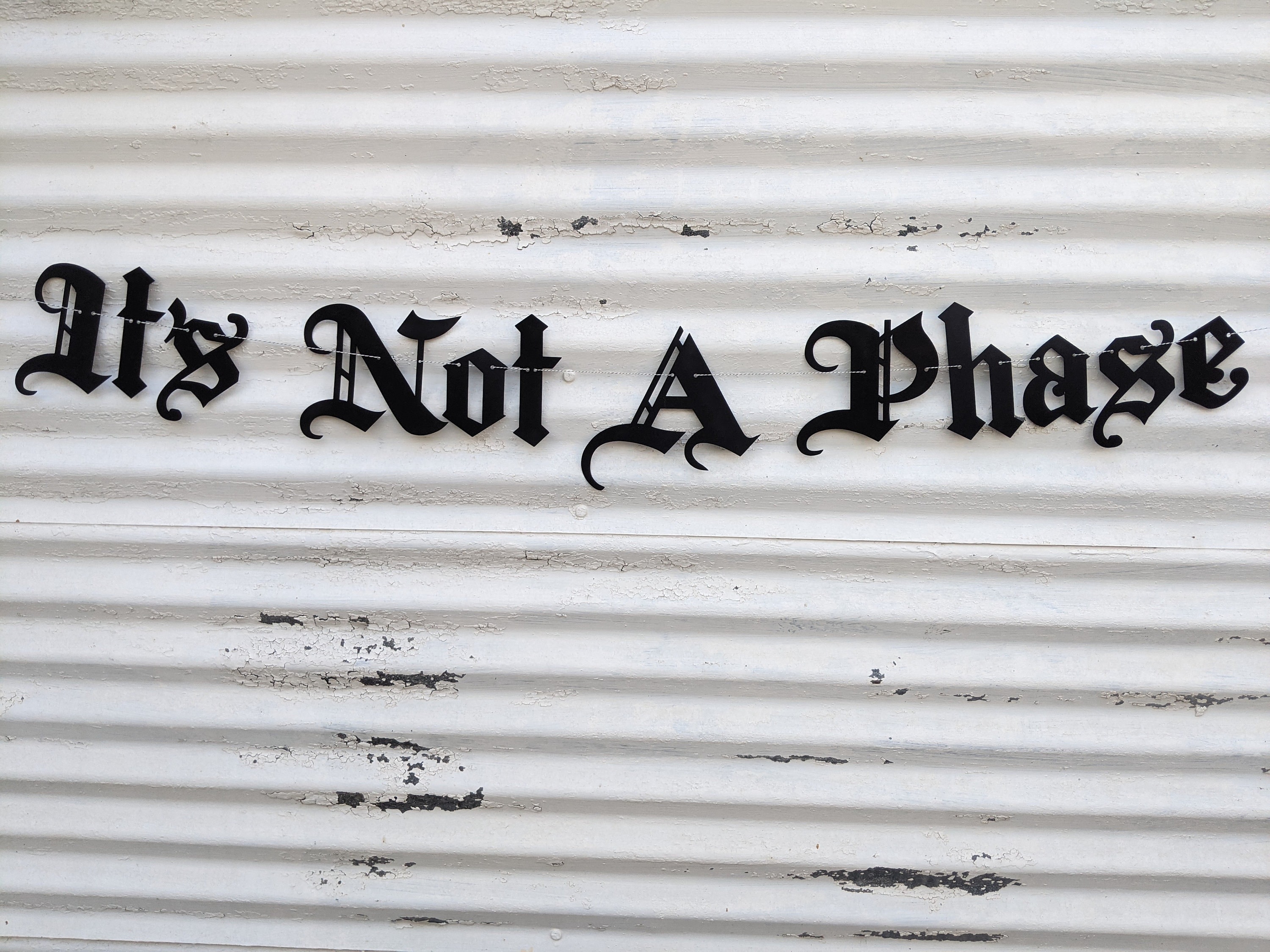 Its Not a Phase Banner ∙ Gothic Letters ∙Twenties, Thirties, Forties, Fifties ∙ Old English Birthday ∙ Emo Goth ∙ 20th, 30th, 40th Birthday