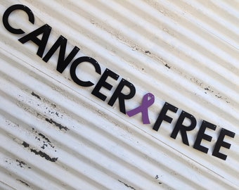 Cancer Free Banner ∙ Beat Cancer Banner ∙ Cancer Free Party ∙ Cancer Survivor Banner ∙ Pink Warrior ∙ Cancer Garland ∙ Pick Ribbon color
