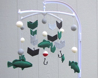 Marine Crib Mobile Nursery Fish Baby Mobile Felt Animal Etsy