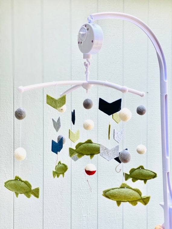 Marine Crib Mobile Nursery Fish Baby Mobile Felt Animal Etsy