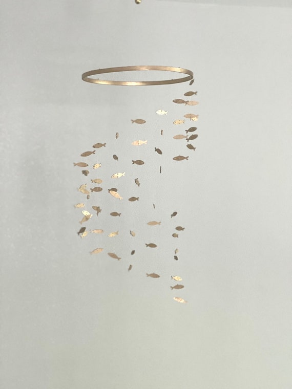 Gold Silver Fish Baby Mobile Marine Crib Mobile Nursery Etsy