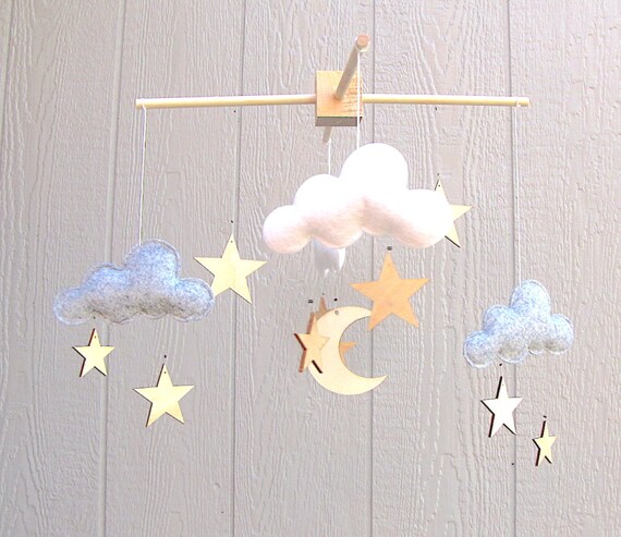 wooden baby mobile