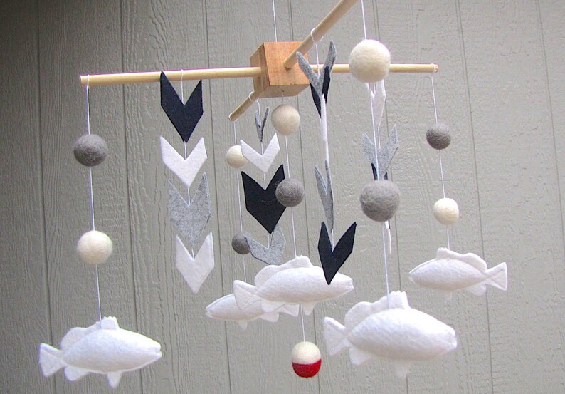 Marine Crib Mobile Nursery Fish Baby Mobile Felt Animal Etsy